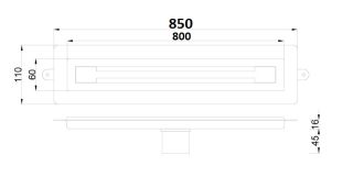 Душевой лоток Boheme Premium Trendy 983-80-CR 80см хром
